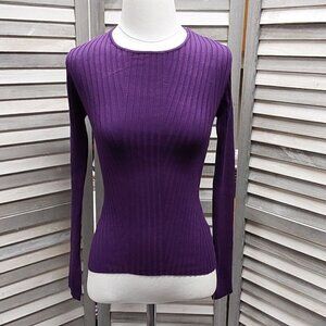 Twisted Back Long Sleeve Crewneck Pullover Sweater | Future Collective | Small